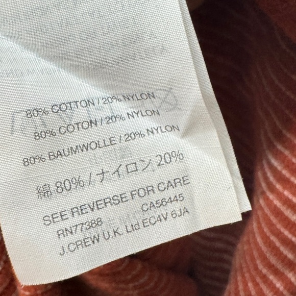 Madewell Summer Rider Striped Open Front Longline Rusty Orange Torch Cardigan XS - Picture 13 of 13